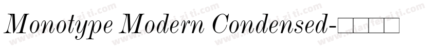 Monotype Modern Condensed字体转换